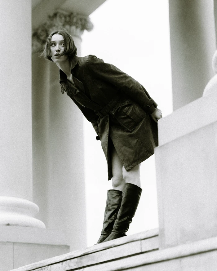 Fashion portrait in an industrial interior